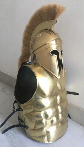 Vintage Ritter, Messing Finish Muskel Rüstung Jacke mit Corianthian Helm Replica - Bild 4 von 4