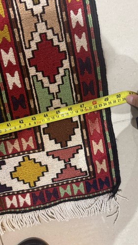 Vintage Handmade Wool Rug Kilim Animal Pattern 82x49” - Picture 10 of 11