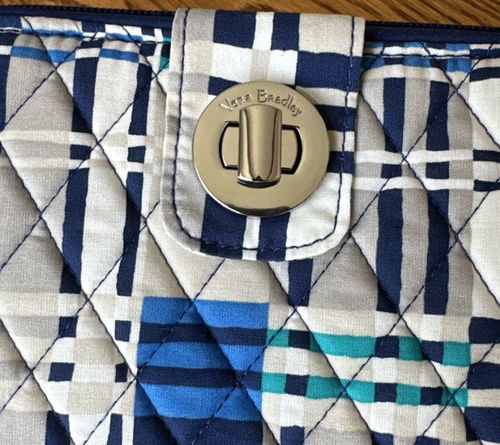 Vera Bradley Turnlock Wallet Santiago Woven RFID 21951 turn lock zip around NEW - Picture 9 of 17