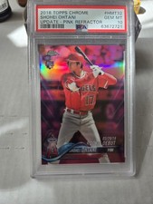 2018 Shohei Ohtani Pink Refractor Rookie Card psa 10 