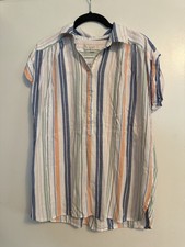 Ann Taylor The Loft Pull Over Striped Shirt Size Small