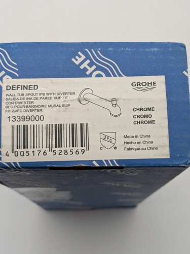 Grohe Defined 6-7/8" Integrated Diverter Tub Spout - Starlight Chrome 13399000