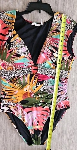 Bleu Rod Beattie One Piece Swimsuit Womens Size 14, Ruched, Padded, Shoulders - Picture 11 of 12