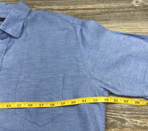 Zachary Prell Men's L Linen Shirt Casual Short Sleeve Front Button Coastal Beach - Picture 4 of 11