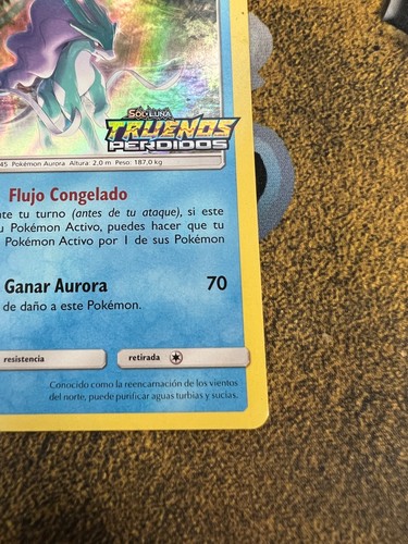 Pokemon SPANISH Suicune SM149 SM Lost Thunder Prerelease Promo Holofoil MP - Picture 4 of 10