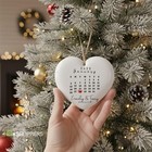 Wedding Ornament Personalized Ceramic Custom Date Calendar Bride Gift