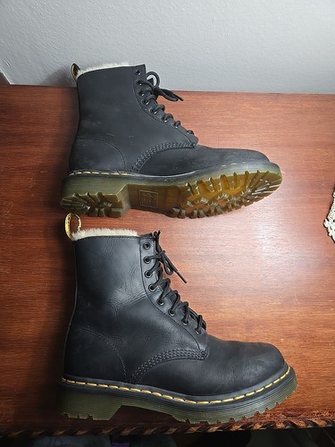 Dr. Doc Martens Serena Air Wair gefütterte Damengröße 9 Leder Kampfstiefel schwarz - Bild 8 von 14