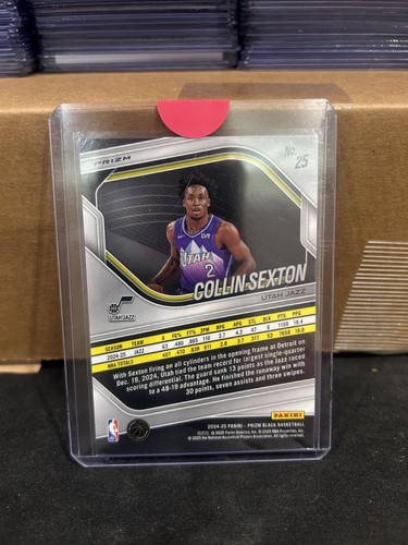 2024 Prizm Black - Collin Sexton Red Wave Prizm #25 - Jazz - Picture 2 of 2