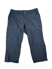 Columbia Omni-Shade Cargo Pants Women  s 8 Navy Nylon Hike Fish Outdoor UPF PFG