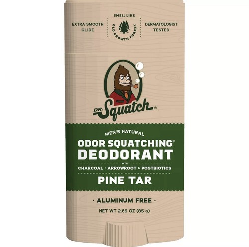 Dr. Squatch Pine Tar Men's Natural Deodorant 2.65 oz. Aluminum Free