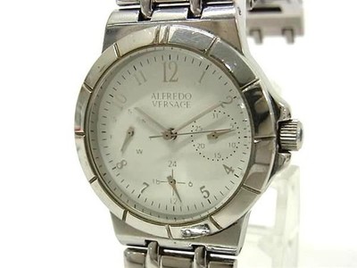 [A1M] Alfredo Versace SS Quartz Watch Men Ladies Silver DM9873 [m4K]