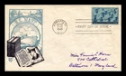 US COVER WORLD WAR II NAVY FIRST DAY ISSUE SCOTT 935 BI-COLOR CRAFT CACHET