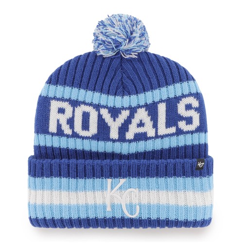 Herren '47 Royal Kansas City Royals Bering Bündchen Strickmütze mit Bommel