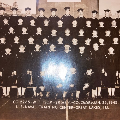 U.S. NAVAL TRAINING CENTER-GREAT LAKES, IL. Co. 2265-W. T. ISOM-SP.(A) Signed - Picture 4 of 8