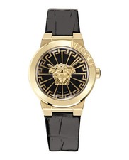 Versace Womens  IP Yellow Gold 38mm Strap Fashion Watch