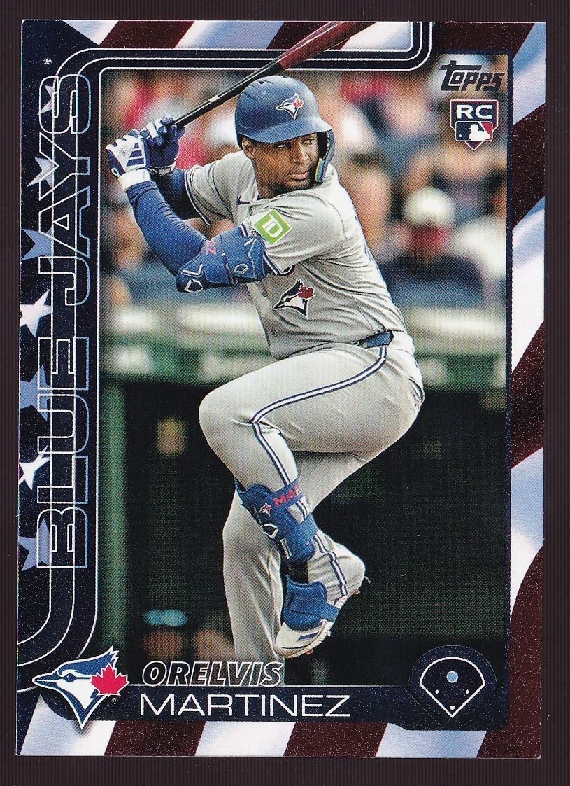 2025 Topps Series 1 Independence Day Rookie RC #18 Orelvis Martinez 25/76