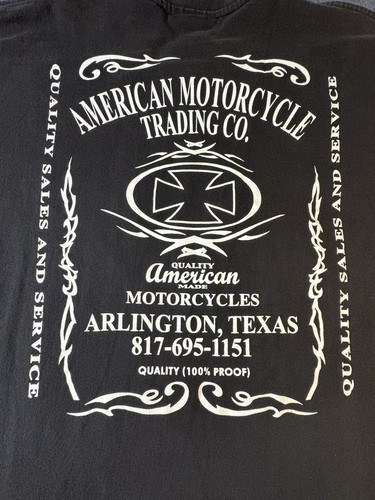 T-shirt motociclista americana vintage uomo taglia XL Y2K American Motorcycle Trading Co. - Foto 8 di 9