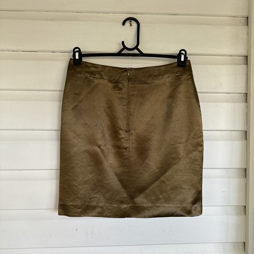 Carla Zampatti Womens Skirt Size 10 Brown Straight Vintage Designer - Bild 16 von 19