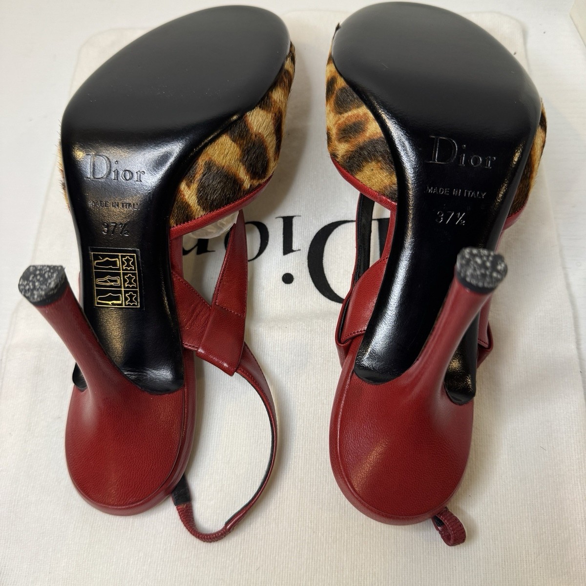 Rare Christian Dior by Galliano F/W 2004 The Gambler Cheetah Heels