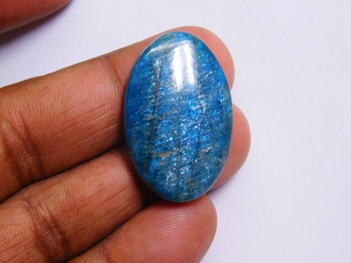 Top Gorgeous Natural Neon Blue Apatite Cabochon Loose Gemstone 33 Cts. ME-13662 - Picture 3 of 7