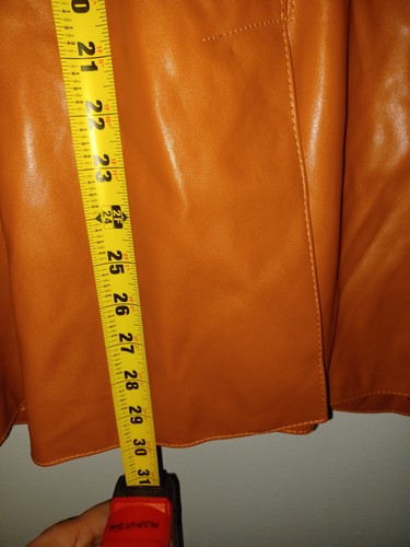 Asos Design Womens Matte Finish Leather Look Blazer Brown Size 16 - Picture 5 of 5