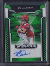 2025 Leaf Optichrome Prismatic Green Bo Jackson 5/6 Auto Autograph