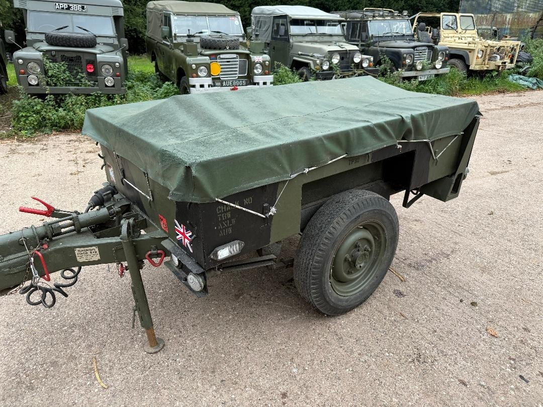 Military Narrow Track sankey trailer with cover