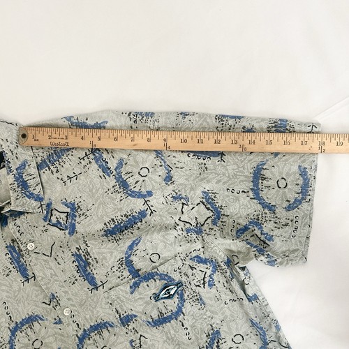 Vintage Gotcha Surf Button Up Shirt Size Large All Over Print Abstract Beach 90s - Picture 11 of 11