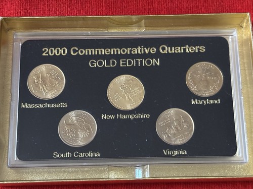 2000 50 States Commemorative Quarters - Denver -Philadelphia-Gold-Platinum Set - Picture 16 of 18