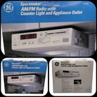 GE Spacemaker Kitchen Am/Fm Clock Radio w/ Counter Light Model # 7-4232 Open Box