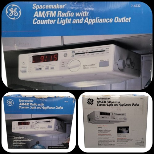 GE Spacemaker Kitchen Am/Fm Clock Radio w/ Counter Light Model # 7-4232 Open Box - Picture 1 of 5