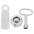 1 Satz Werkzeugkastenschloss mit gleichschließendem quadratischem Schlüssel,