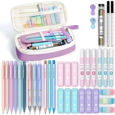 36PCS Aesthetic Supplies, Mechanical Pencil Set 0.5mm, 0.7mm, 0.9mm & 2.0mm w...