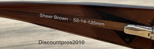 Nicole Miller Shattered Eyeglasses Frame Sheer Brown 52-14-125 - Picture 3 of 4