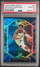 2020-21 Panini Select - Anthony Edwards Blue Prizm PSA 10