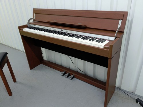 Roland DP990 digital slim line space saving piano in mahogany stock # 25331 - Picture 20 of 23