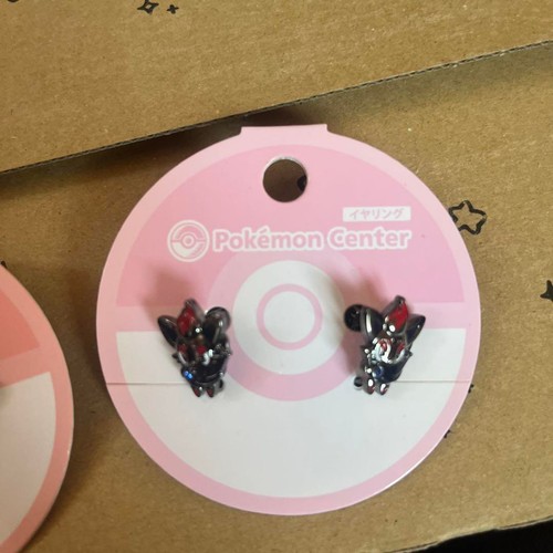 Pokemon Center Zorua Earrings / Piercings Set of 2 Black Red Anime - Bild 3 von 3