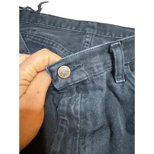 Rustler Updone Custom Made Studded Goth Punk Black Denim Distress Jeans 36x32 E8 - Picture 12 of 17