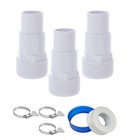 3 Piece Hose Connector Set for Pool Pumps with Standard Thread Fittings