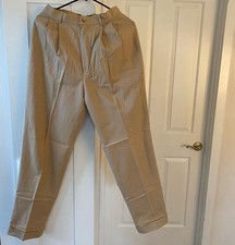 Vintage Polo Sport Ralph Lauren Women Khaki Cotton Tan Pants Size 4 Made in HK
