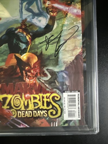 MARVEL ZOMBIES DEAD DAYS 1 CGC 9.8 SIG KIRKMAN X-MEN 1991 COVER SWIPE WRAPAROUND - Picture 5 of 18
