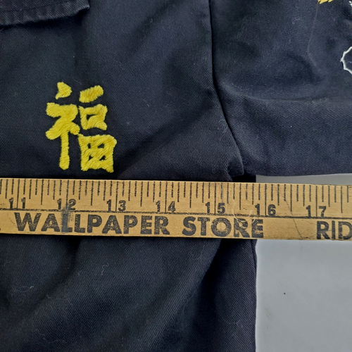 1966 Vietnam Bien Hoa Souvenir Jacket Black Map Tiger Dragon Embroidered Vintage - Bild 7 von 9