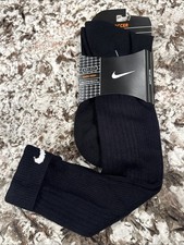 NEW Vtg Y2K 2003 NIKE Soccer Socks Mens Size 10-13 Black USA Knee High Dri-Fit