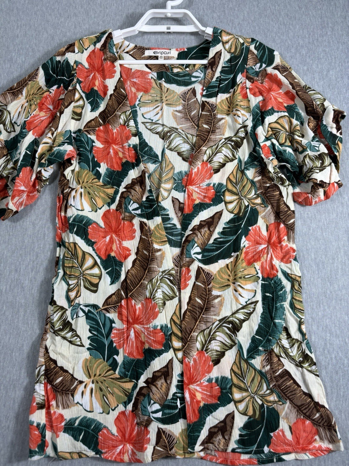 Ripcurl Swimsuit Coverup Size XS Open Front Flora… - image 1