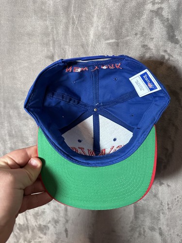 VINTAGE New York Giants Hat Cap Snap Back Blue Red NFL Football Mens 90s - Picture 6 of 7