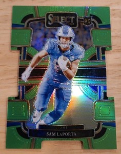 Sam Laporta 2023 Select Concourse RC Die Cut Green Prizm Lions #35 /599 SP