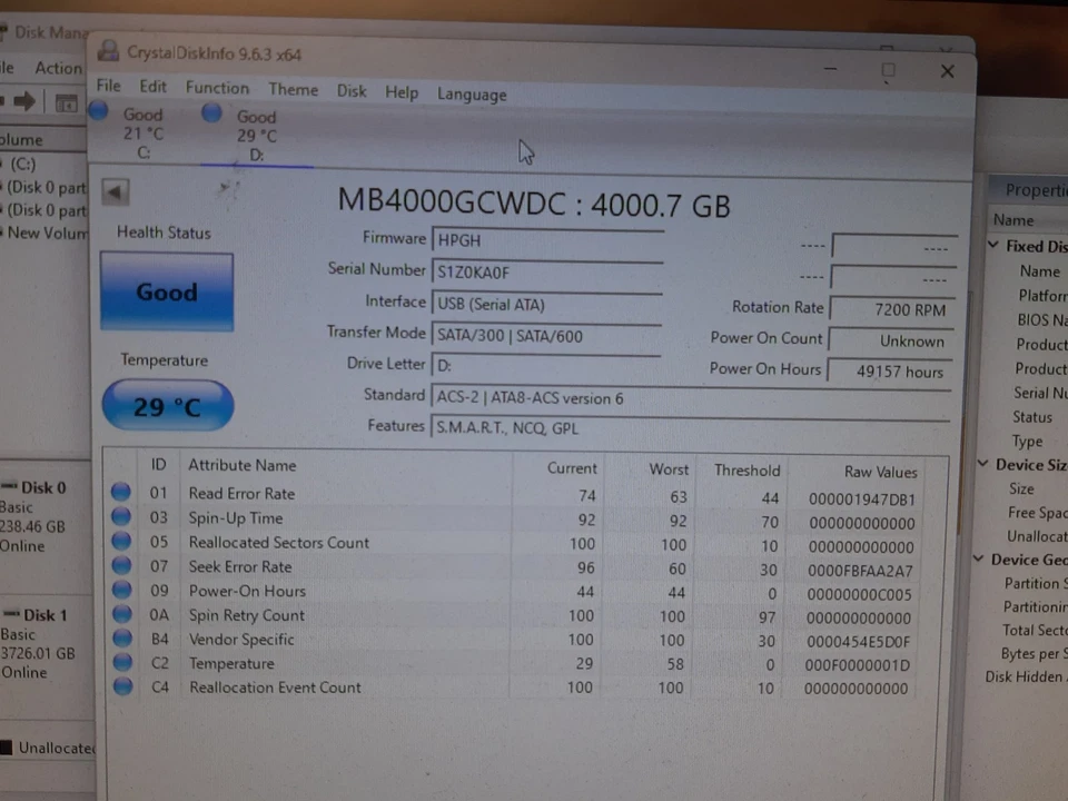 HP 4TB 3.5" SATA 3Gbps 7.2K RPM HDD Hard Drive HP: MB4000GCWDC ST4000NM0033 - Image 4 of 4