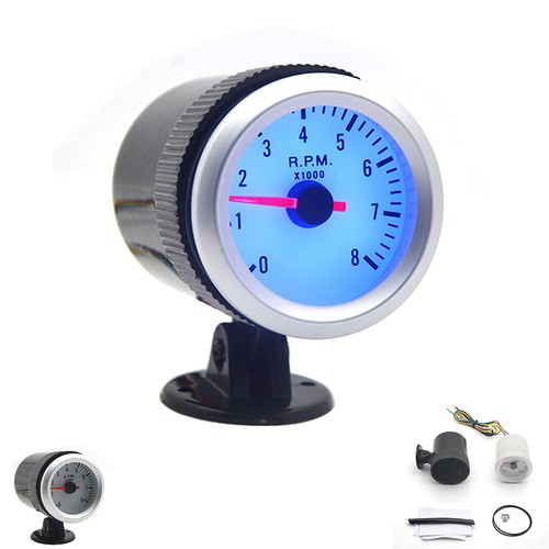 ′2 Inch 52mm LED Tachometer Gauge Auto Digital Meter 0-8000RPM With Blue GD - Picture 5 of 6