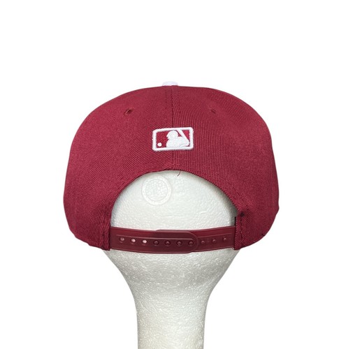 Philadelphia Phillies 9Fifty New Era Mütze weinrot Retro-Stil Druckknopflasche verstellbar - Bild 4 von 5