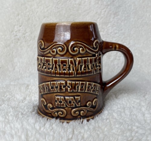 Vtg Hall Pottery “Clearman's North Woods Inn” Beer Stein Mug, 5